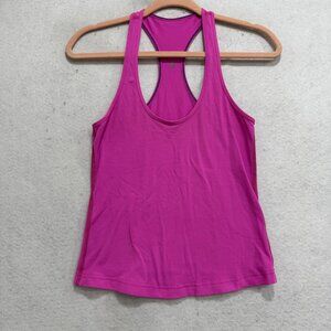 Lululemon Cool Racerback Tank Top Womens Small Pink Athletic Yoga Workout Gym